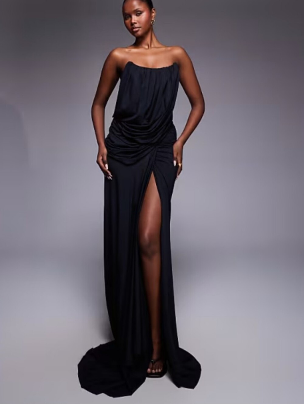 Nwt Heiress Beverly Hills Strapless Draped Gown Dramatic Evening Dress Luxe